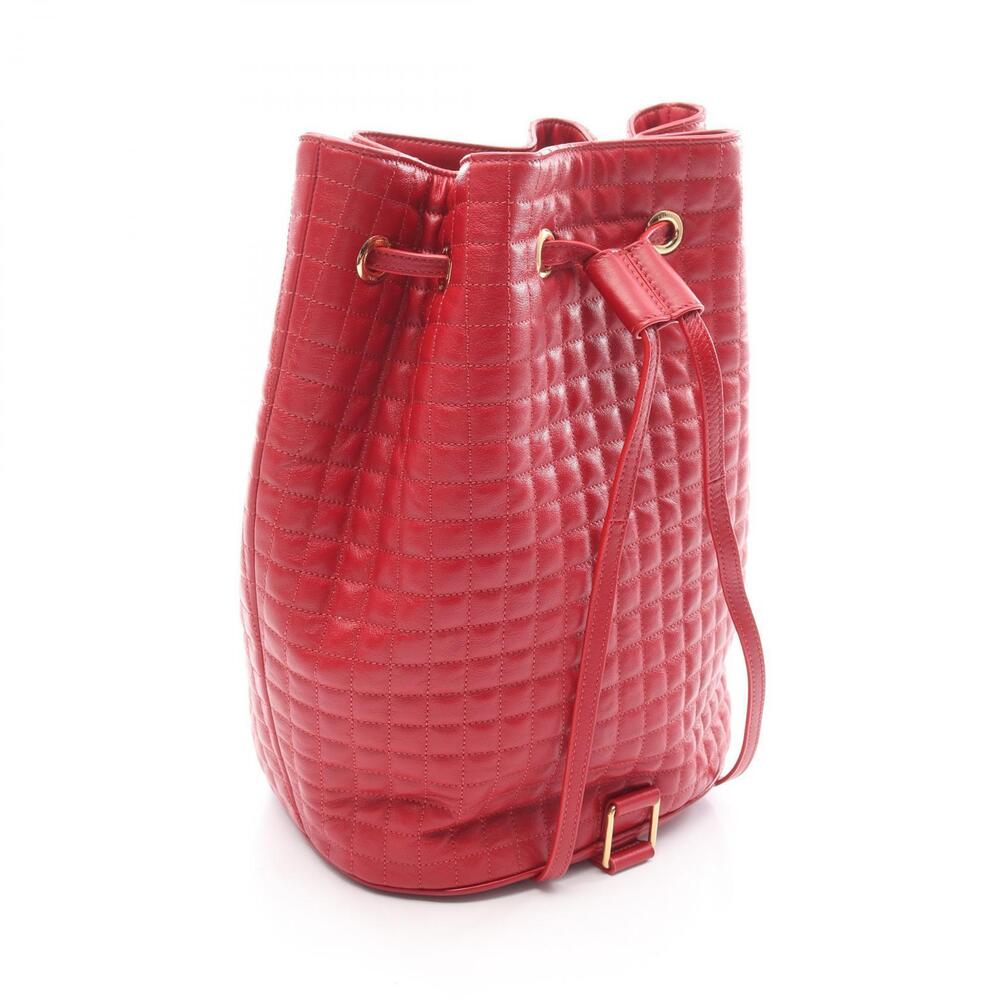 Celine Charm Backpack Rucksack Daypack Leather Red - Picture 2 of 4